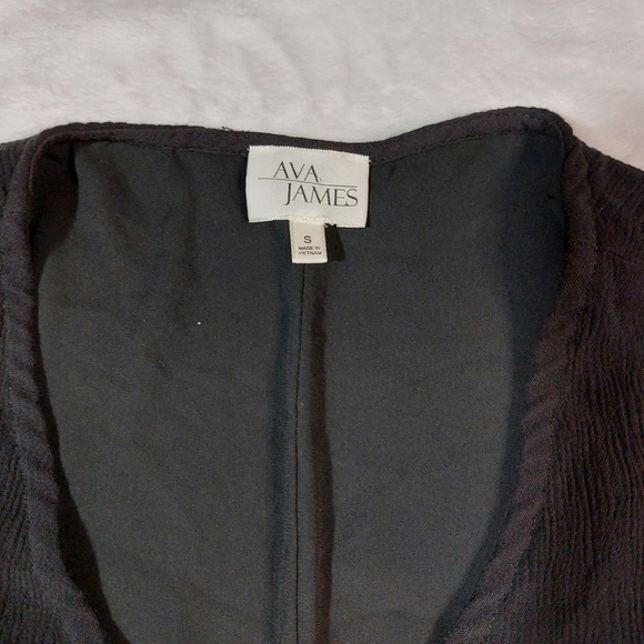 AVA JAMES BLACK LACE SLEEVE DRESS SIZE SMALL - Picture 3 of 7